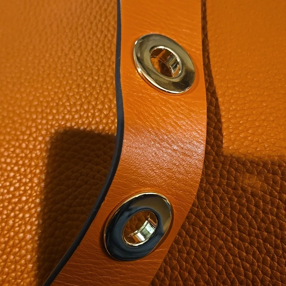 Elegant Orange Michael Kors Sullivan Large Leather Messenger Bag